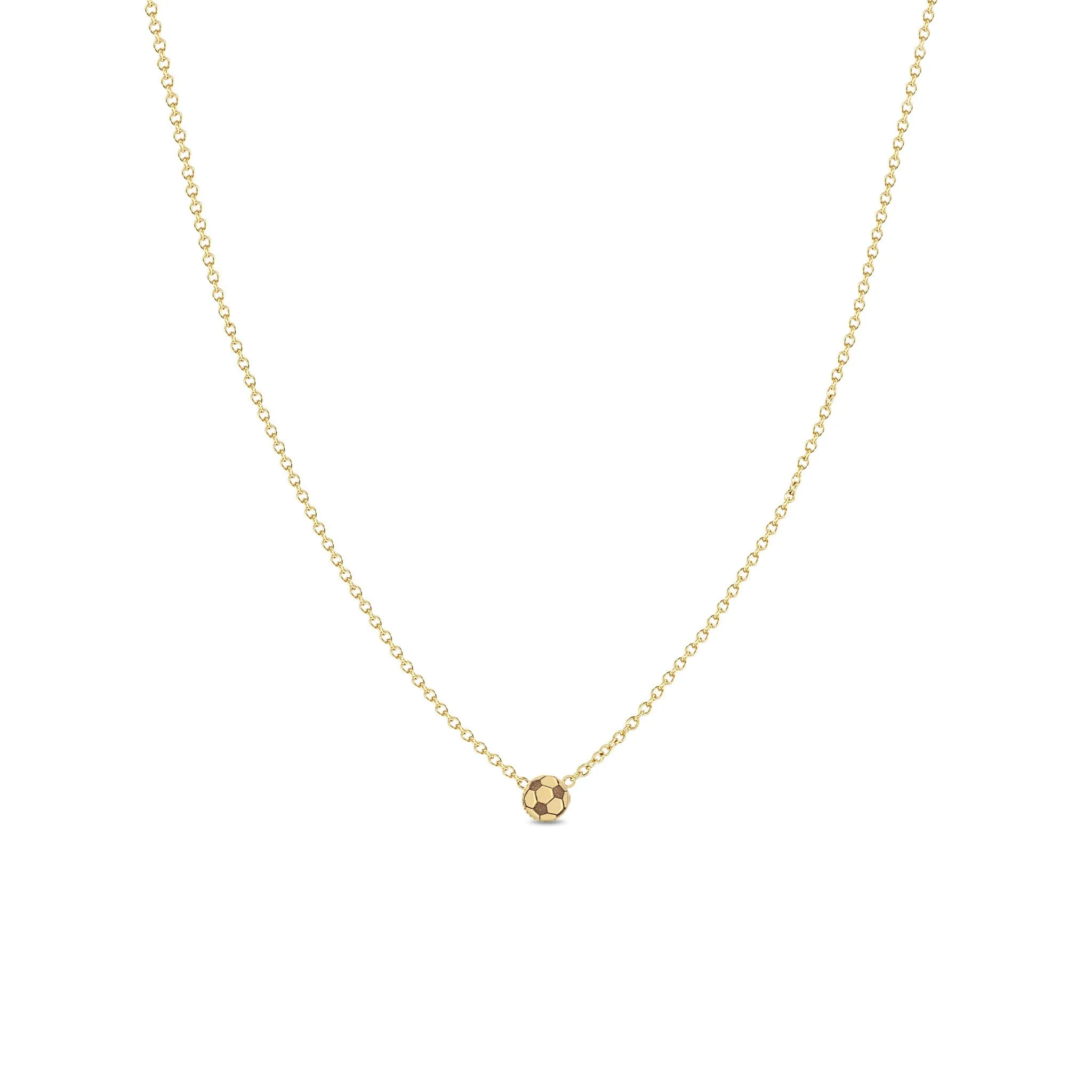 14k Itty Bitty Soccer Ball Necklace