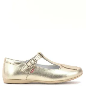 (2571-1) Emel balerina shoes gold