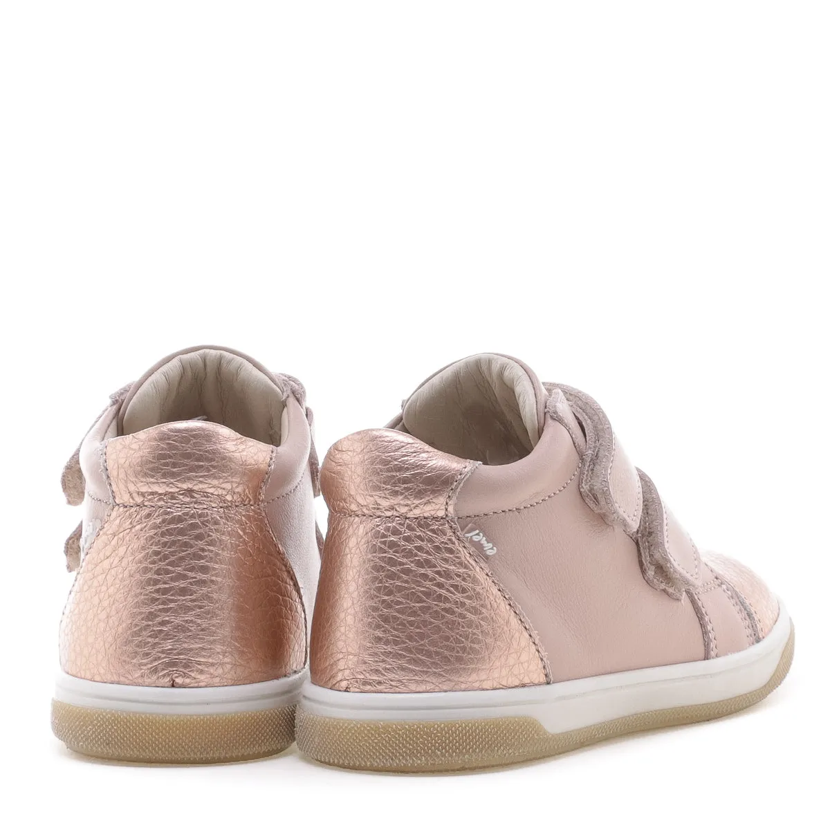 (2675-19) Emel shoes velcro trainers rose gold