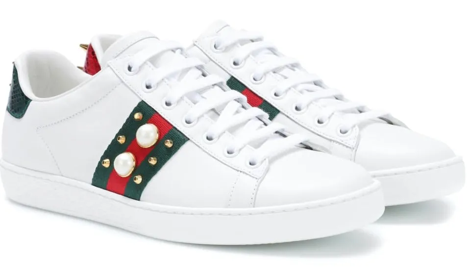 Ace embellished leather sneakers