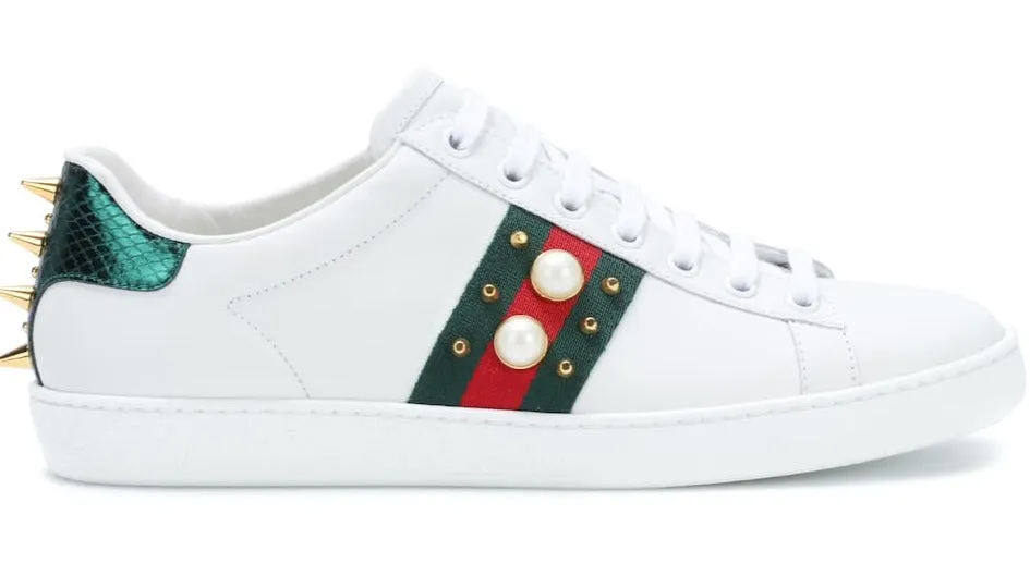 Ace embellished leather sneakers