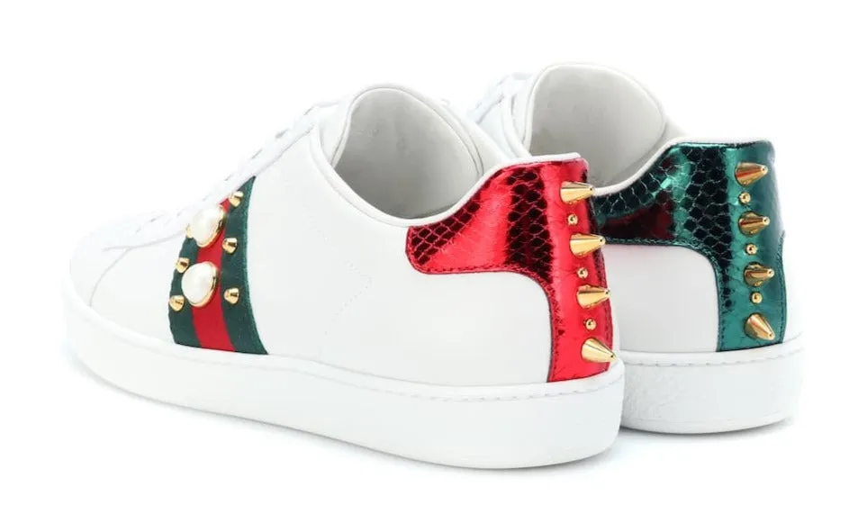 Ace embellished leather sneakers