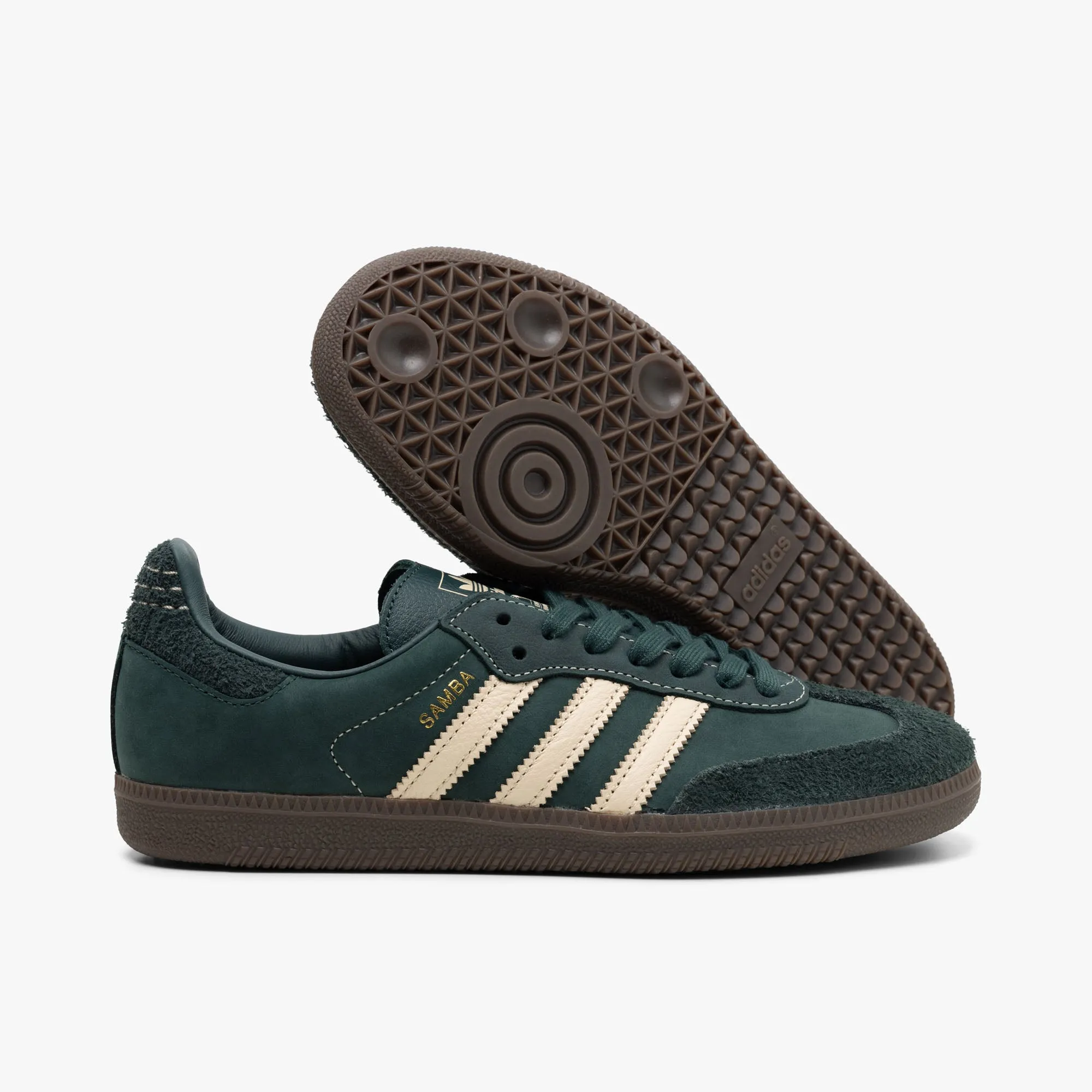 adidas Originals Women's Samba OG Crystal Sand / Mineral Green