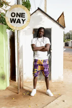 African Board Shorts In Chilled Purple