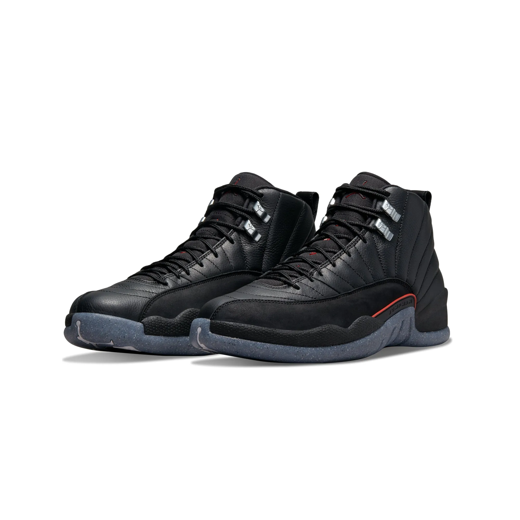 Air Jordan Mens 12 Retro Shoes Black/Bright Crimson