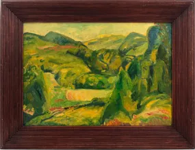 Alfred Henry Maurer "Fauve Landscape" Oil on Board