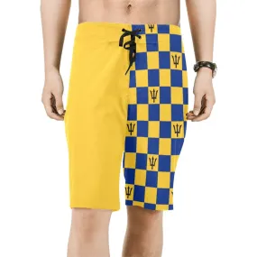 barbados gold print Men's All Over Print Board Shorts (Model L16)