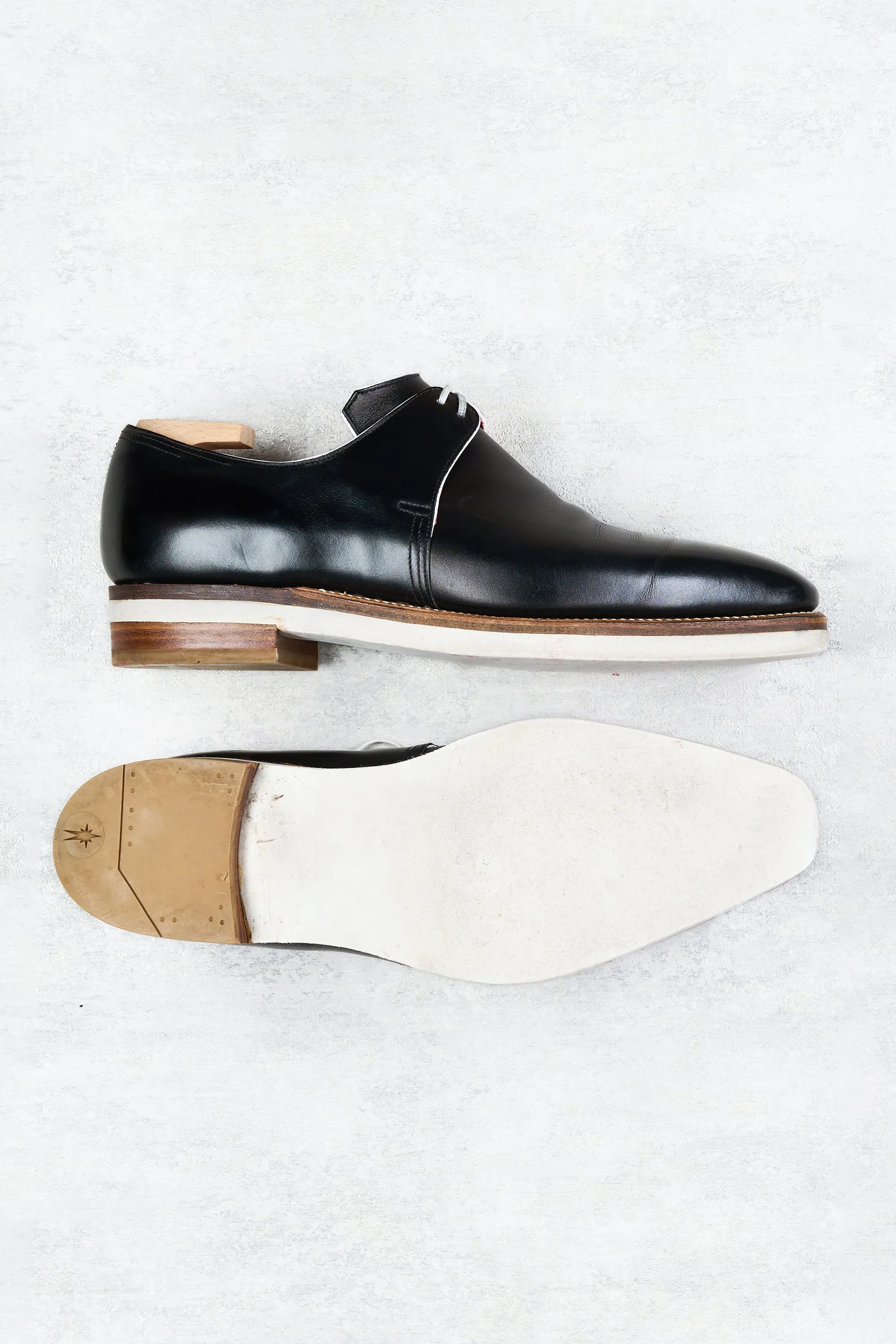 Corthay Black Calf Derby Shoes