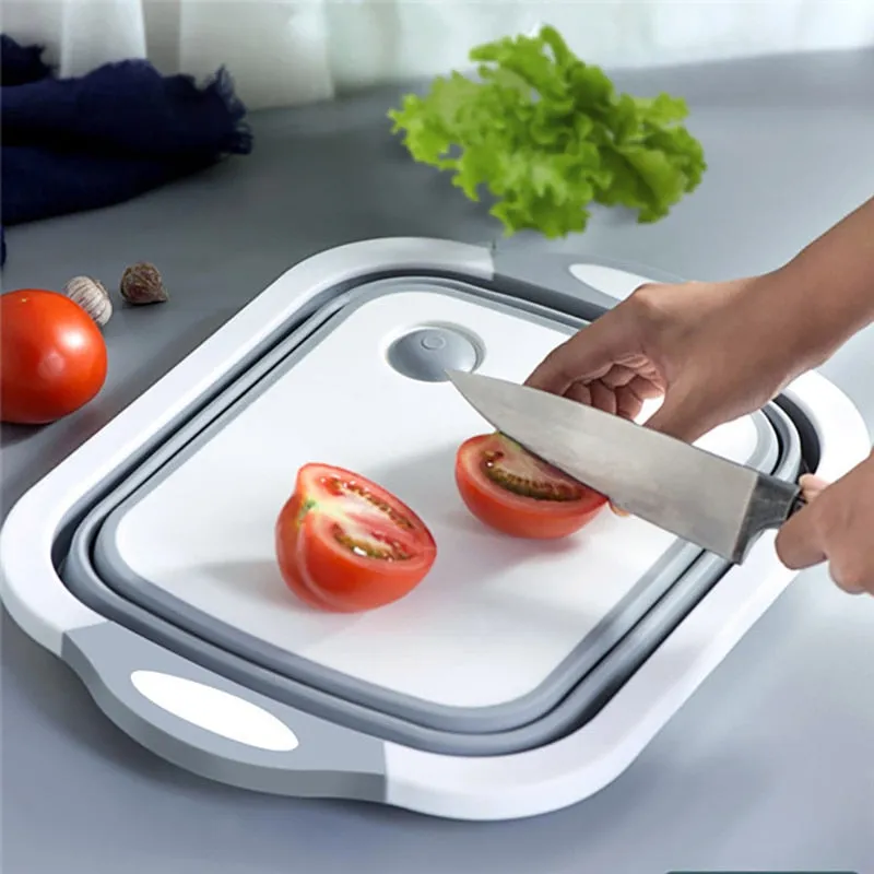 Foldable Draining Basket Cutting Board