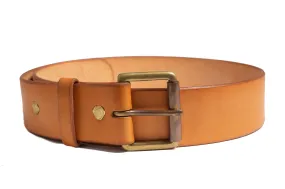 Leather Prong Belt - Cognac