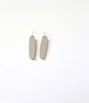 Light Gray Leather Earrings