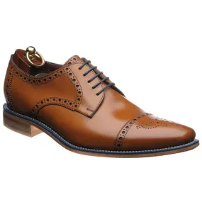 LOAKE Foley Stylish Brogue Derby Shoes - Tan