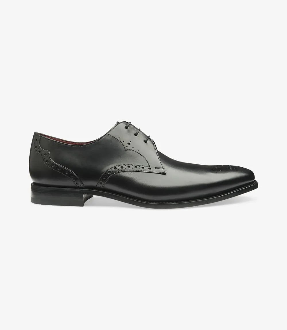 LOAKE Hannibal Derby Brogue shoe - Black Calf