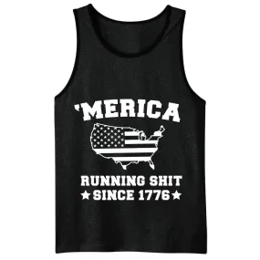 Merica - Running Shit - Men's Tank Top