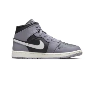 Nike Women's Jordan 1 Mid Shoes - Cement Grey / Sail