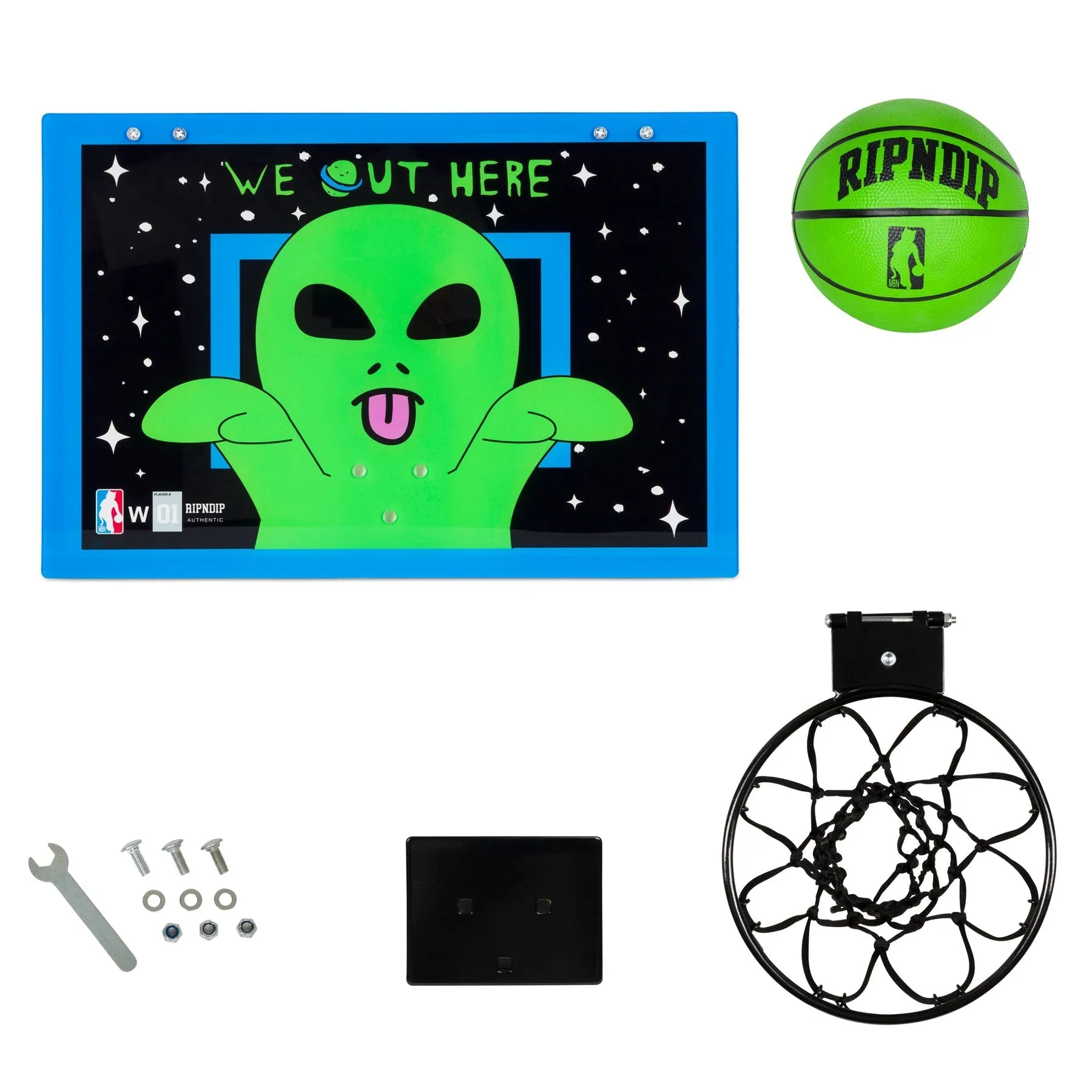 Peeking Alien Hanging Basketball Set