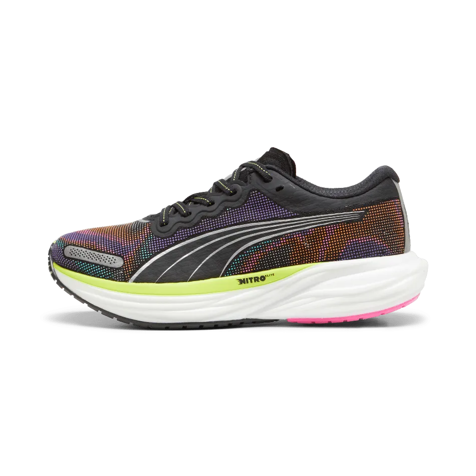 Puma Deviate Nitro 2 Women's  Running Shoes SS24 Puma Black-Lime Pow-Poison Pink