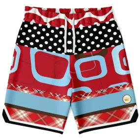 Red Pacific Palisades Basketball Shorts