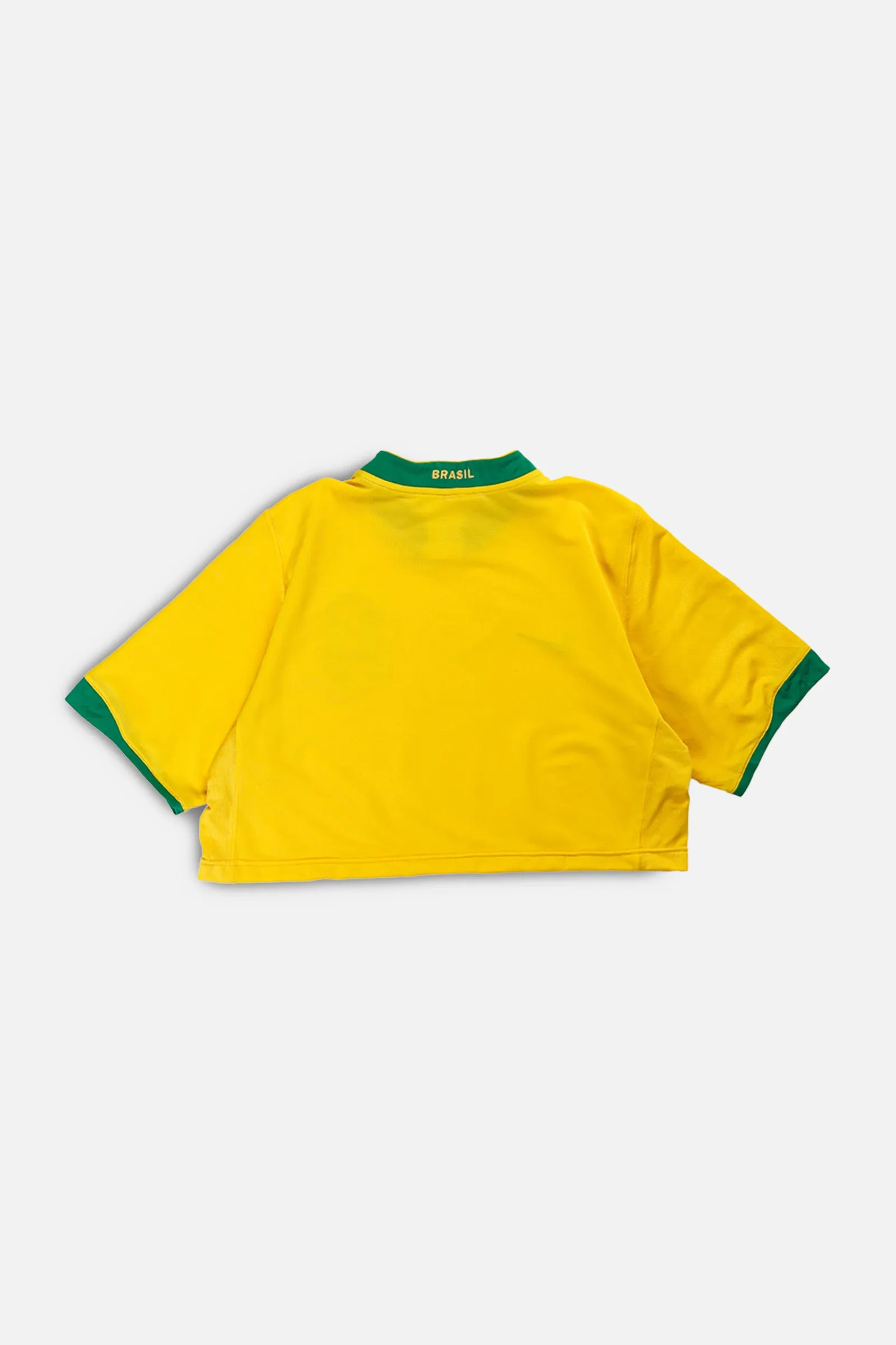 Rework Crop Brazil Soccer Jersey - L