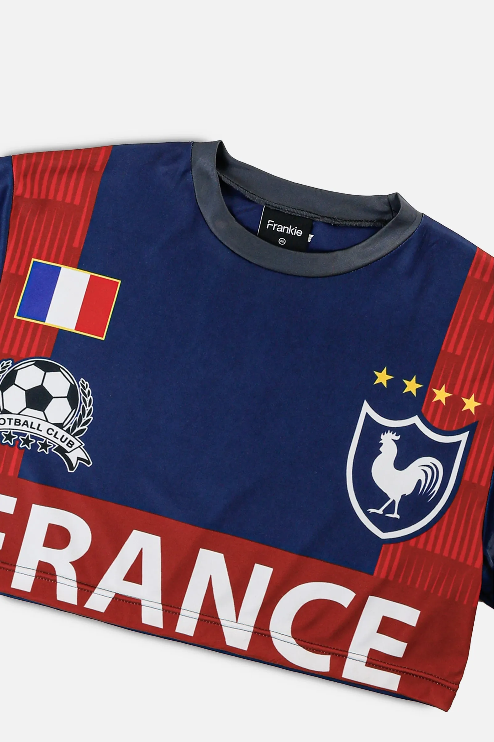 Rework Crop France Soccer Jersey - XS