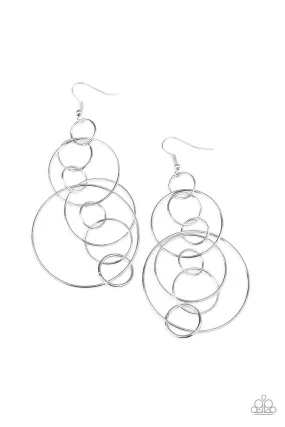 Running Circles Around You Silver-Earrings