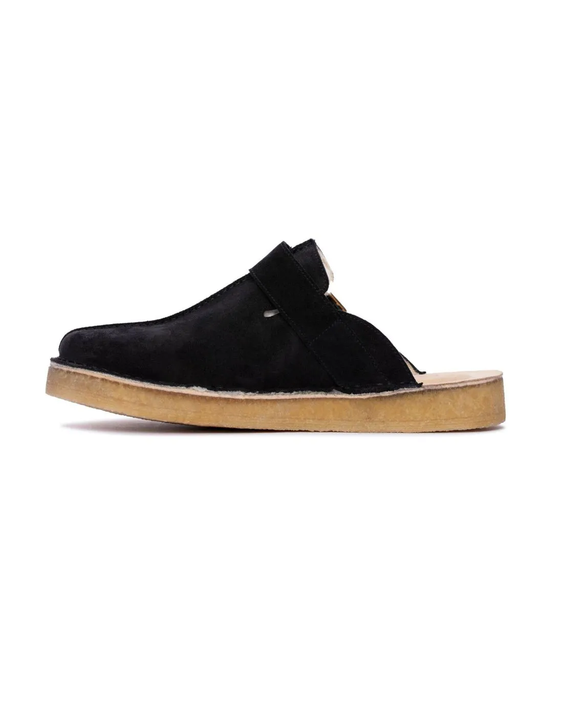 Shoes woman CLARKS ORIGINALS TREK MULE BLACK SDE WLINED