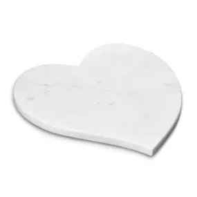 Simon Pearce White Marble Heart Board