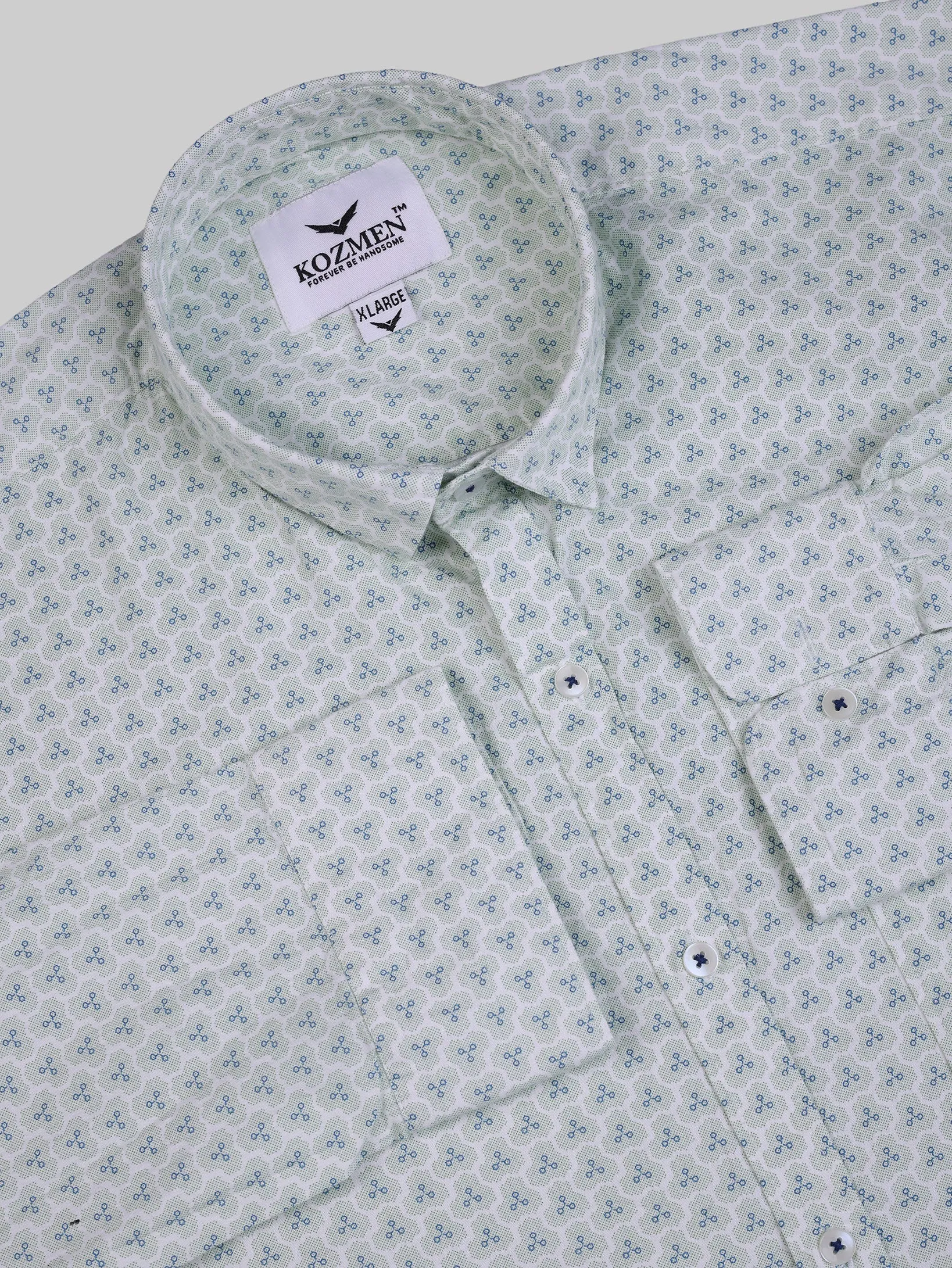 Soft Green Multi Printed Casual Shirt